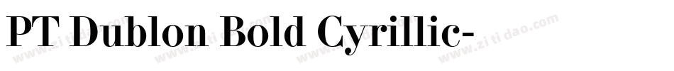 PT Dublon Bold Cyrillic字体转换